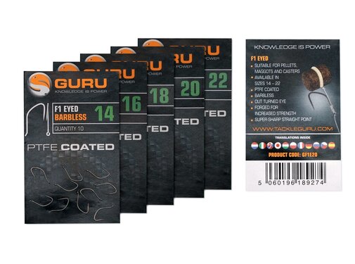 Guru F1 Eyed Hook (Barbless/Eyed)