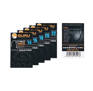 Guru F1 Pellet Hook (Barbless/Spade End)