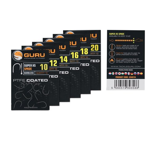Guru Super XS Hook (Barbless/Spade End)10pcs