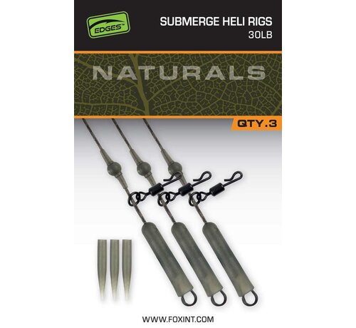 Fox Edges Naturals Submerge Heli Rig Leaders