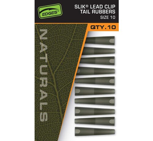 Fox Edges Naturals Slik Lead Clip Tail Rubber Size 10