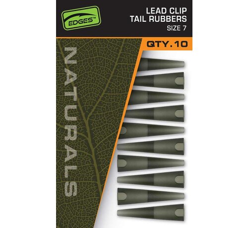 Fox Edges Naturals Lead Clip Tail Rubbers Size 7