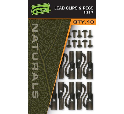 Fox Edges Naturals Lead Clips & Pegs Size 7