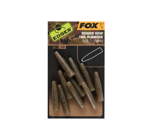 Fox Edges Camo Powergrip Tail Rubbers Size 7