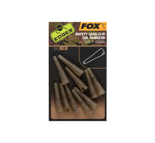 Fox Edges Camo Safety Lead Clip Tail Rubbers Size 7