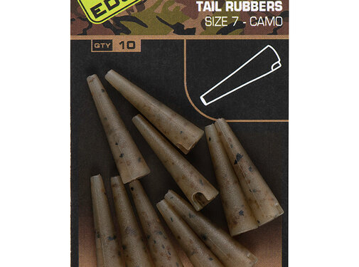 Fox Edges Camo Safety Lead Clip Tail Rubbers Size 7