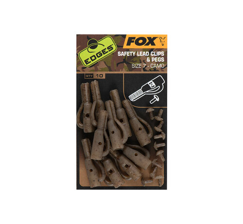 Fox Edges Camo Safety Lead Clip & Pegs  Size 7