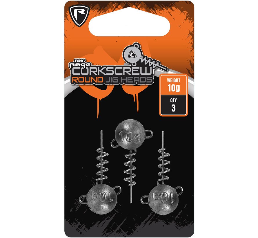 Corkscrew Round Jig Heads 3 Pack