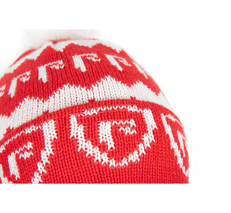 Red & White Bobble Hat