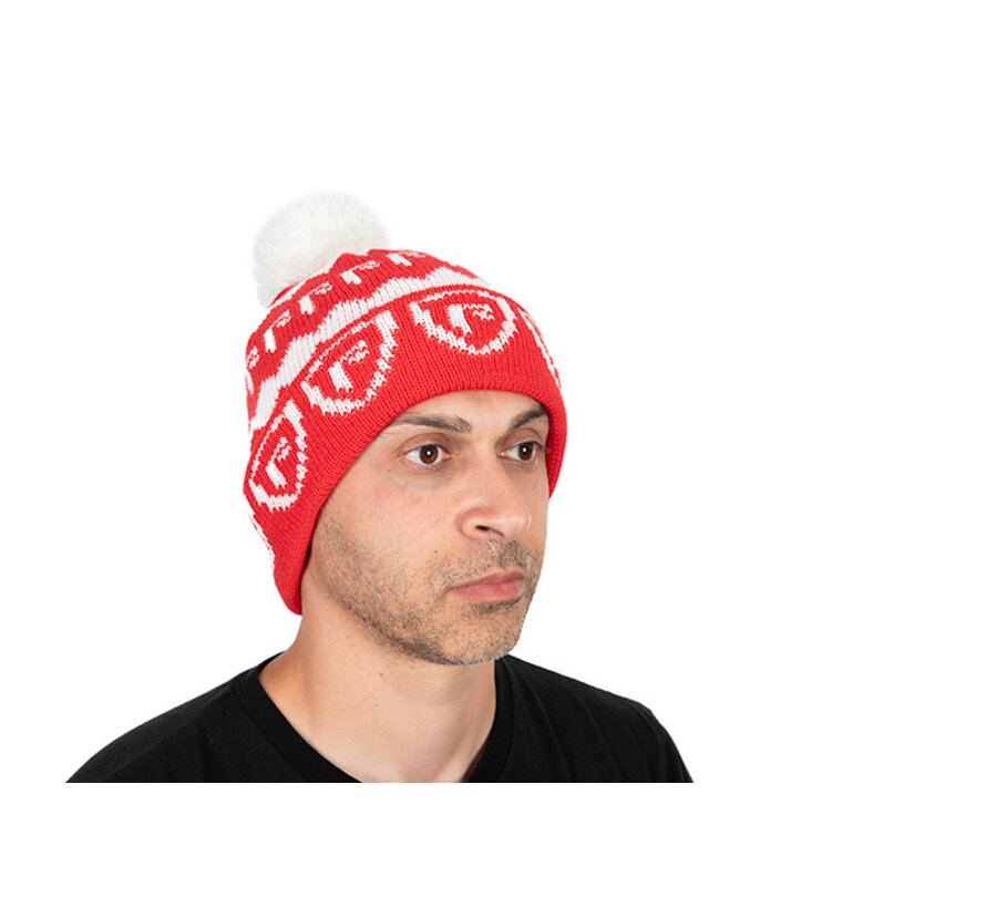 Red & White Bobble Hat