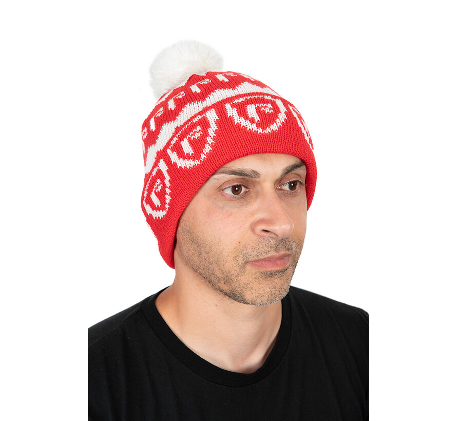 Red & White Bobble Hat
