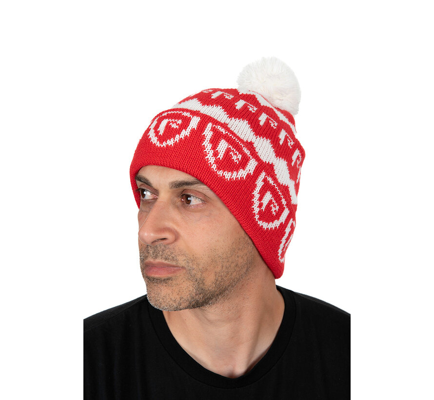 Red & White Bobble Hat