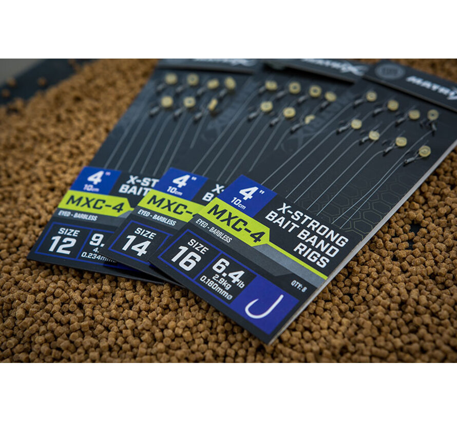 MXC-4 X Strong Bait Band Rigs 10cm/4ins