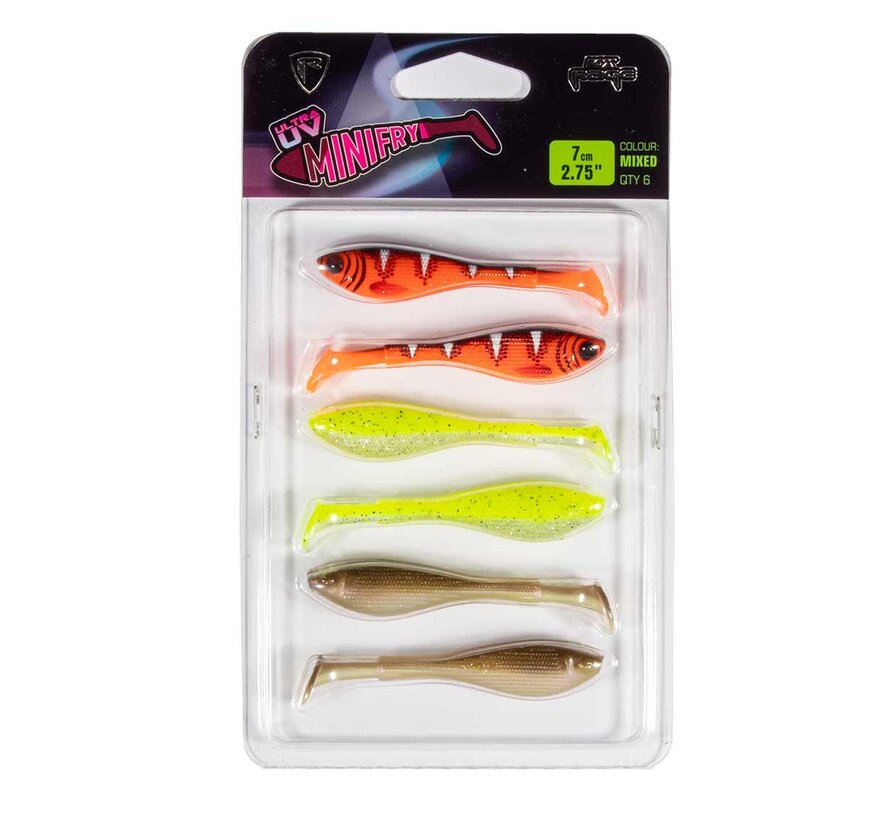 Mini Fry Mixed Colour Lure Pack 7cm 6pcs