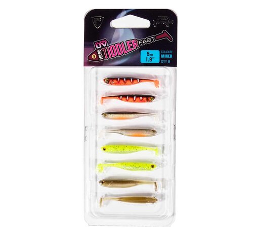 Fox Rage Micro Tiddler Fast Mixed Colour Lure Pack 4cm 8pcs
