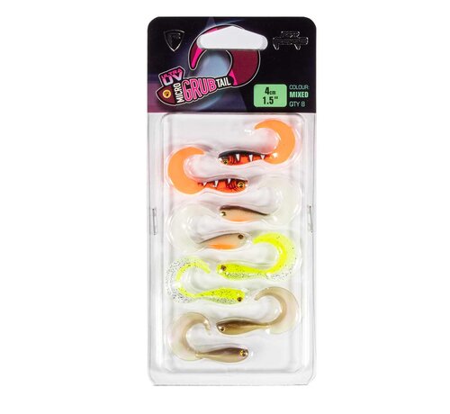 Fox Rage Micro Grub Mixed Colour Lure Pack 4cm 8pcs