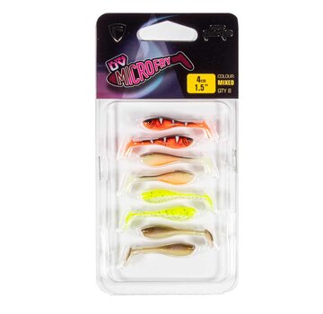 Fox Rage Micro Fry Mixed Colour Lure Pack 4cm 8pcs