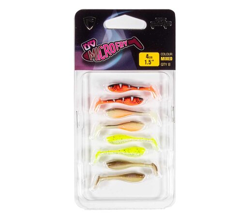 Fox Rage Micro Fry Mixed Colour Lure Pack 4cm 8pcs