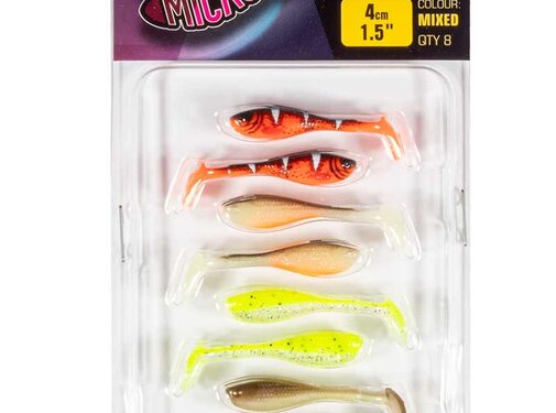 Fox Rage Micro Fry Mixed Colour Lure Pack 4cm 8pcs