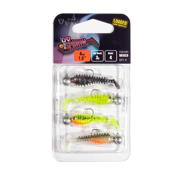 Fox Rage Ultra UV Micro Spikey Mixed Colour Loaded Lure Pack 4cm 4pcs