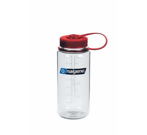 Nalgene Nalgene Wide-Mouth Sustain Water Bottle 500ml - Clear, Red