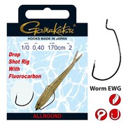 GAMAKATSU Booklet Dropshot Worm EWG 170cm NS Black