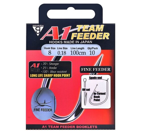 GAMAKATSU Booklet A1 Team Feeder Fine Feeder 100cm NS Black