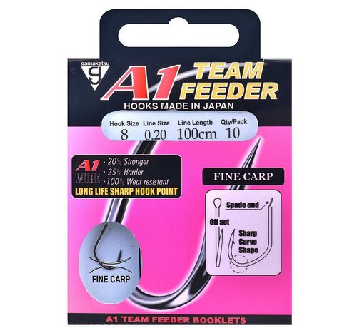 GAMAKATSU Booklet A1 Team Feeder Fine Carp 100cm NS Black