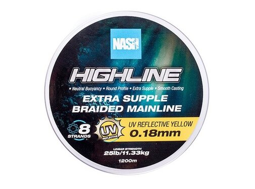 NASH Highline Floating Braid UV Yellow 600m