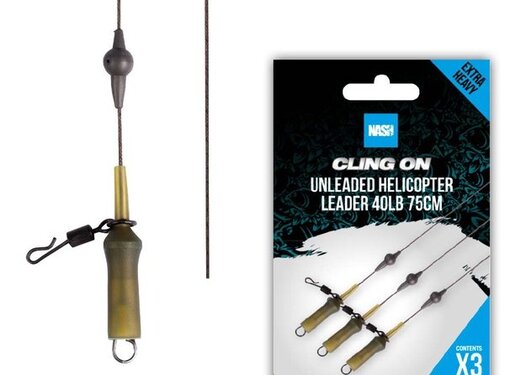 NASH Cling On Unleaded Helicopter Leader 75cm