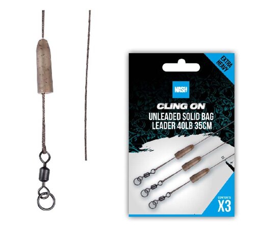 NASH Cling On Unleaded Solid Bag Leader 35cm
