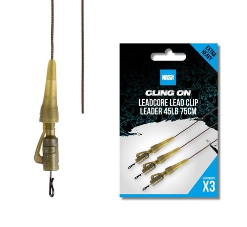 NASH Cling On Leadcore Lead Clip Leader 75cm