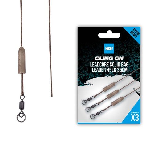 NASH Cling On Leadcore Solid Bag Leader 35cm
