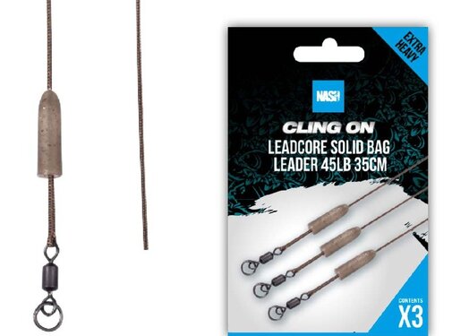 NASH Cling On Leadcore Solid Bag Leader 35cm