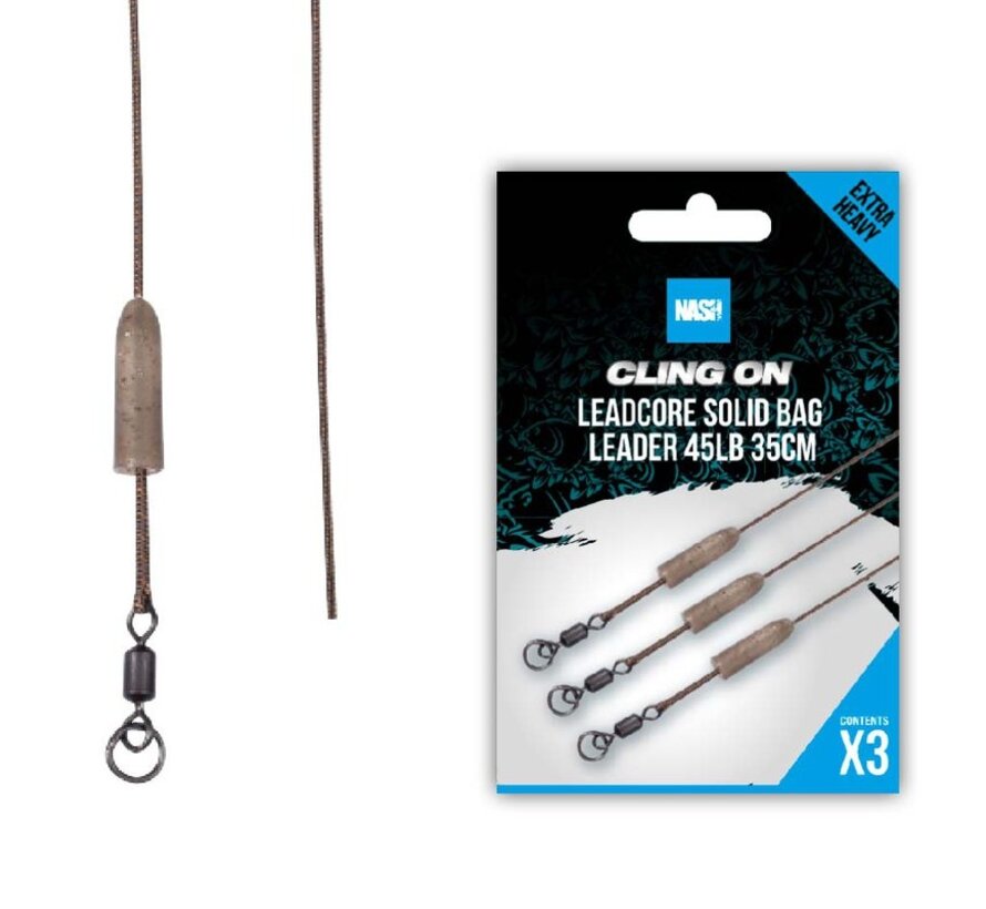 Cling On Leadcore Solid Bag Leader 35cm