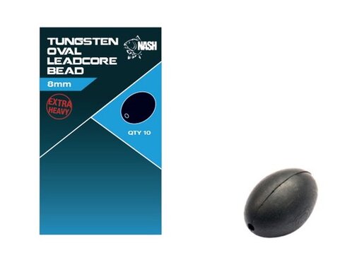 NASH Cling On Tungsten Leadcore Oval Bead 8mm