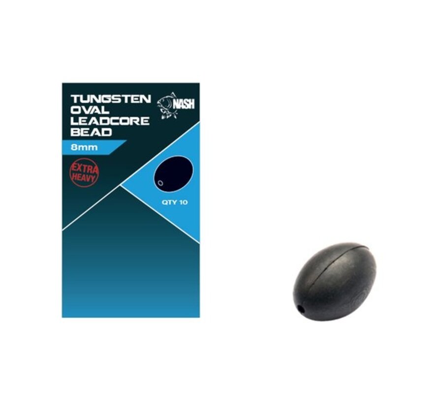 Cling On Tungsten Leadcore Oval Bead 8mm