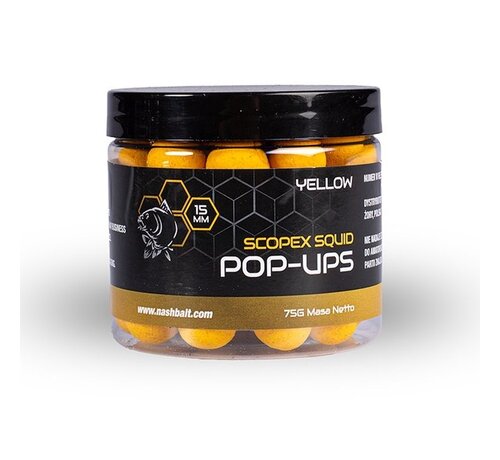 NASH Scopex Squid Pop Ups 75g Yellow