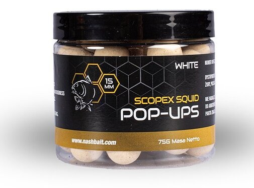 NASH Scopex Squid Pop Ups 75g White