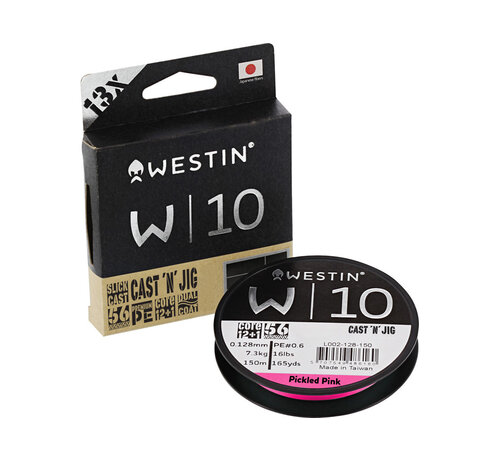 Westin W10 13-Braid Cast 'N' Jig Pickled Pink 110M/110YDS
