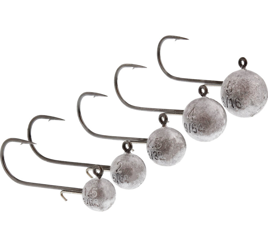 Round Up Micro Jig Head #4 Black Nickel 3PCS Lead