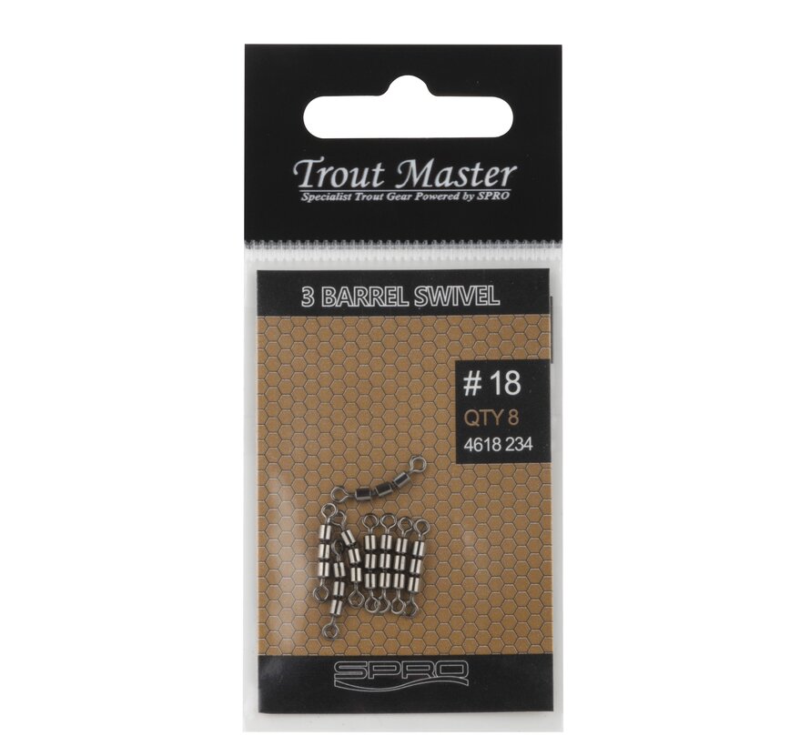 Trout Master 3 Barrel Snap Swivel