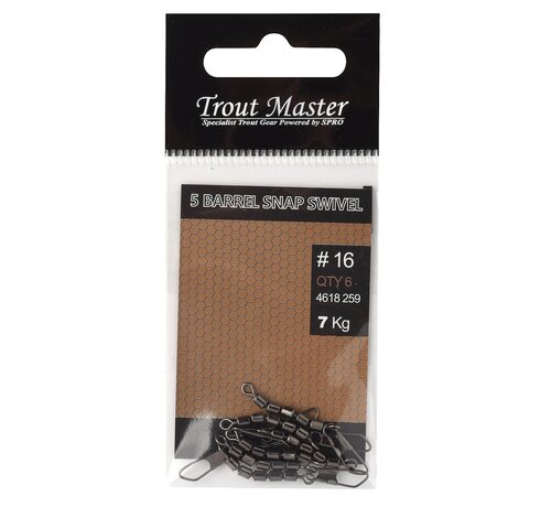 Trout Master Trout Master 5 Barrel Snap Swivel