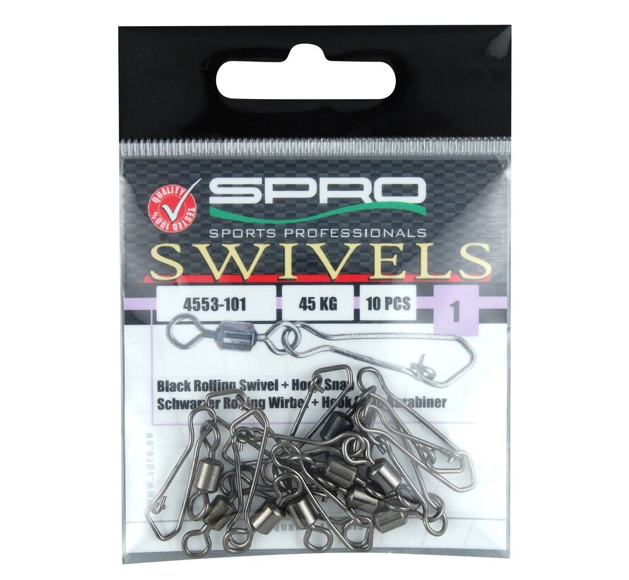 Rolling Swivel with Hook Snap