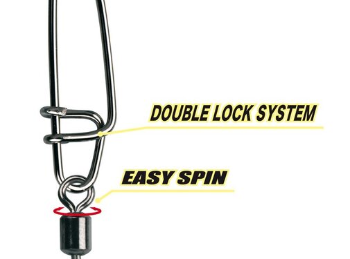 GAMAKATSU Hyper S-Snap with H-Swivel - Stainless Black Nickel