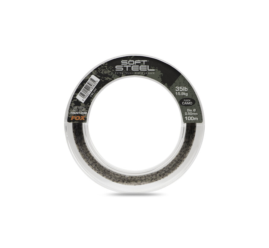 Soft Steel Mono Leader Camo Fleck 100 meter