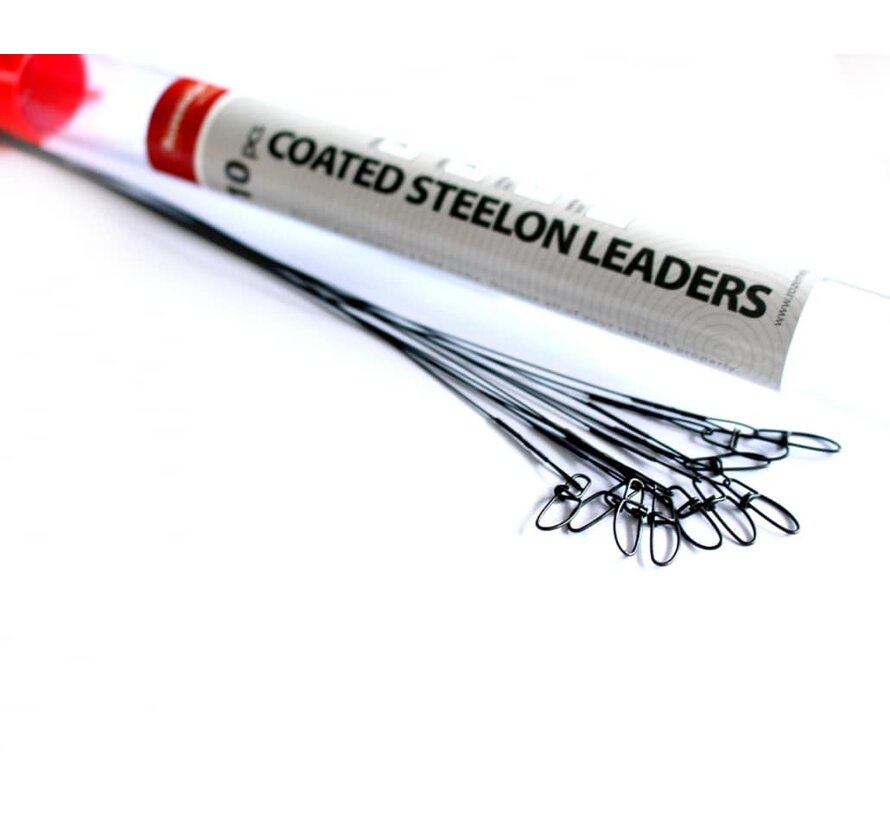 Coated Steelon Leaders 20lb 30cm 10pcs