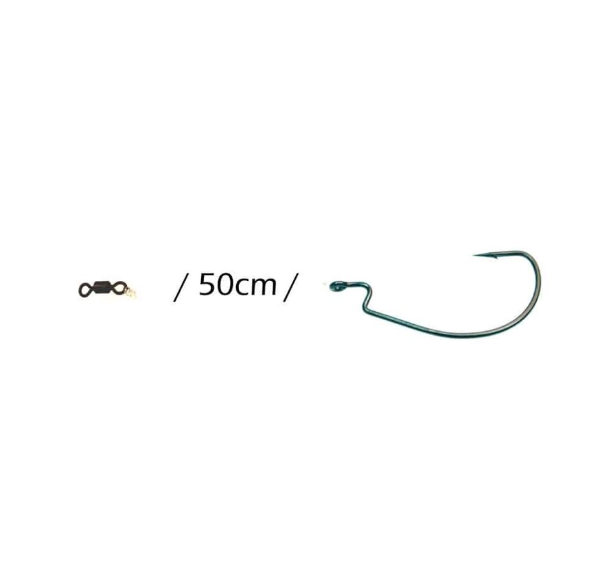 Fluoro Carbon Offset Rigs 50cm 2pcs