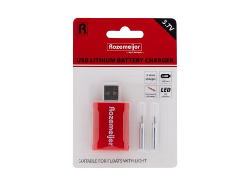 Rozemeijer USB Lithium Battery Charger incl. 2pcs rechargeable batteries