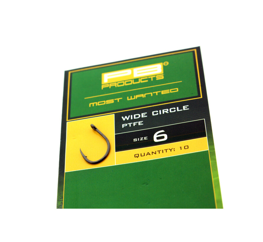 Wide Circle Hook PTFE 10pcs